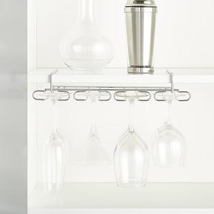 Chrome Undershelf Stemware Holder
