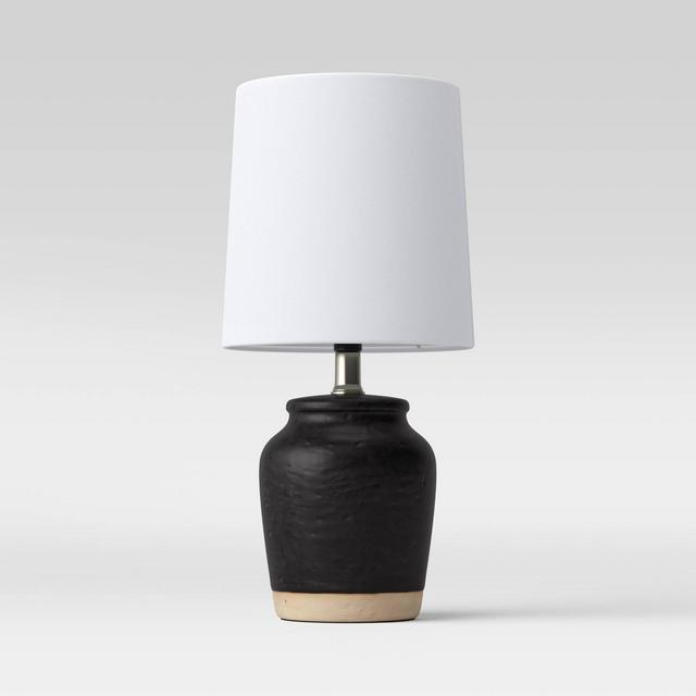 Textural Ceramic Mini Lamp Black - Threshold™