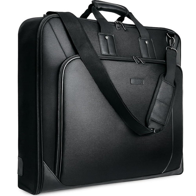 Noozion Garment Bag for Travel, Large Carry On Suit Bag for Business Up to 3 Suits, Wrinkle Free Garment Bag for Hanging Clothes with Shoulder Strap, Laptop Compartment, and Wet-Dry Pocket