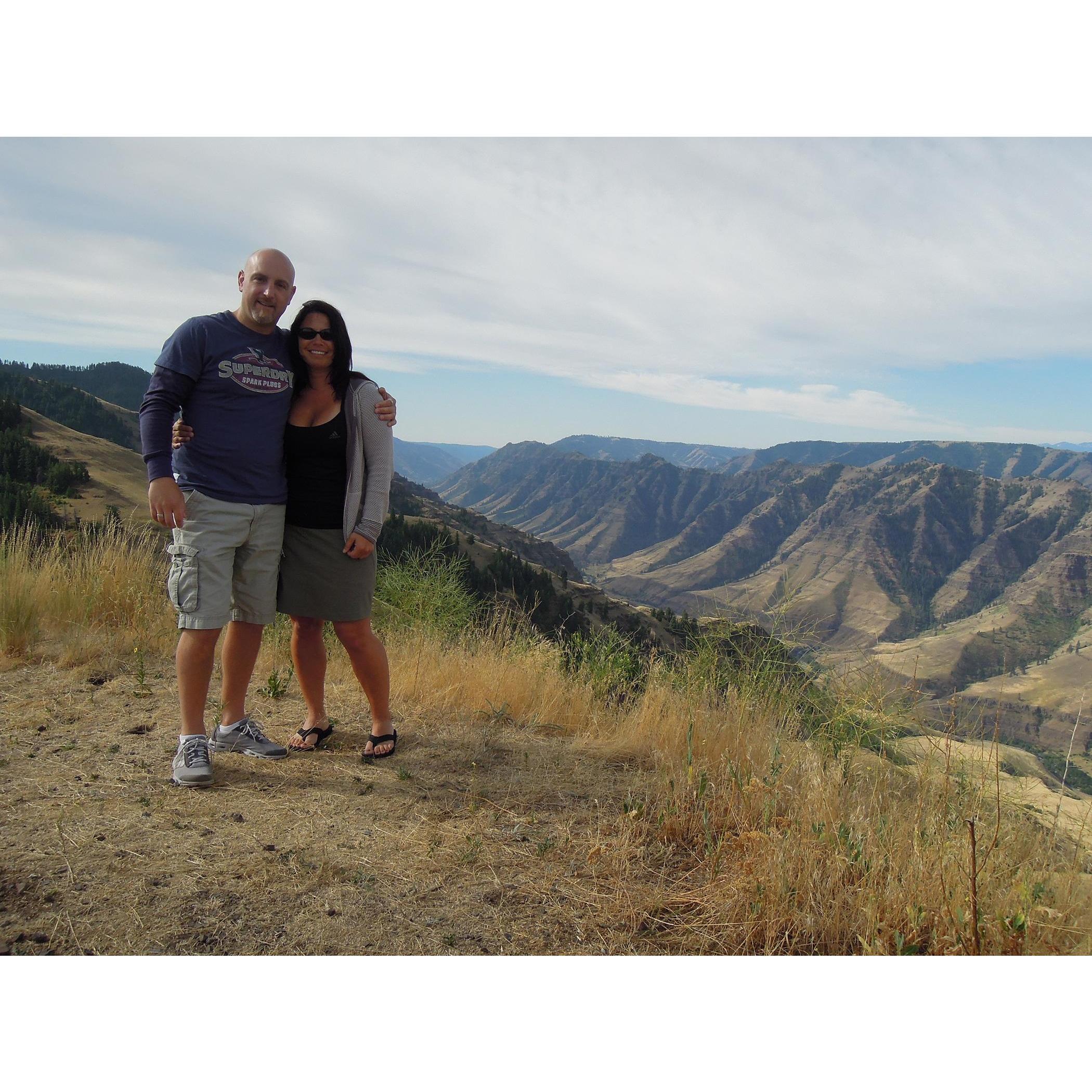 Hell's Canyon stop during our 2011 east of I-5 brewery tour. That was some white knuckle driving top the top. Visitors beware, that road is narrow and the sides are steep — don't look down, we did.