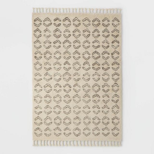 7'x10' Hawthorne Dash Shag Rug Chocolate - Threshold™ designed with Studio McGee