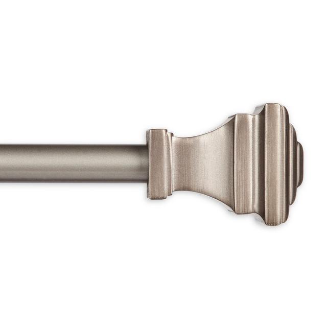 Fast Fit™ Bailey Easy Install 66-Inch to 120-Inch Adjustable Curtain Rod in Pewter