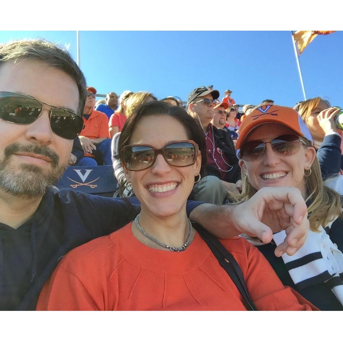 We both went to school at UVA and have enjoyed supporting the school over the years.