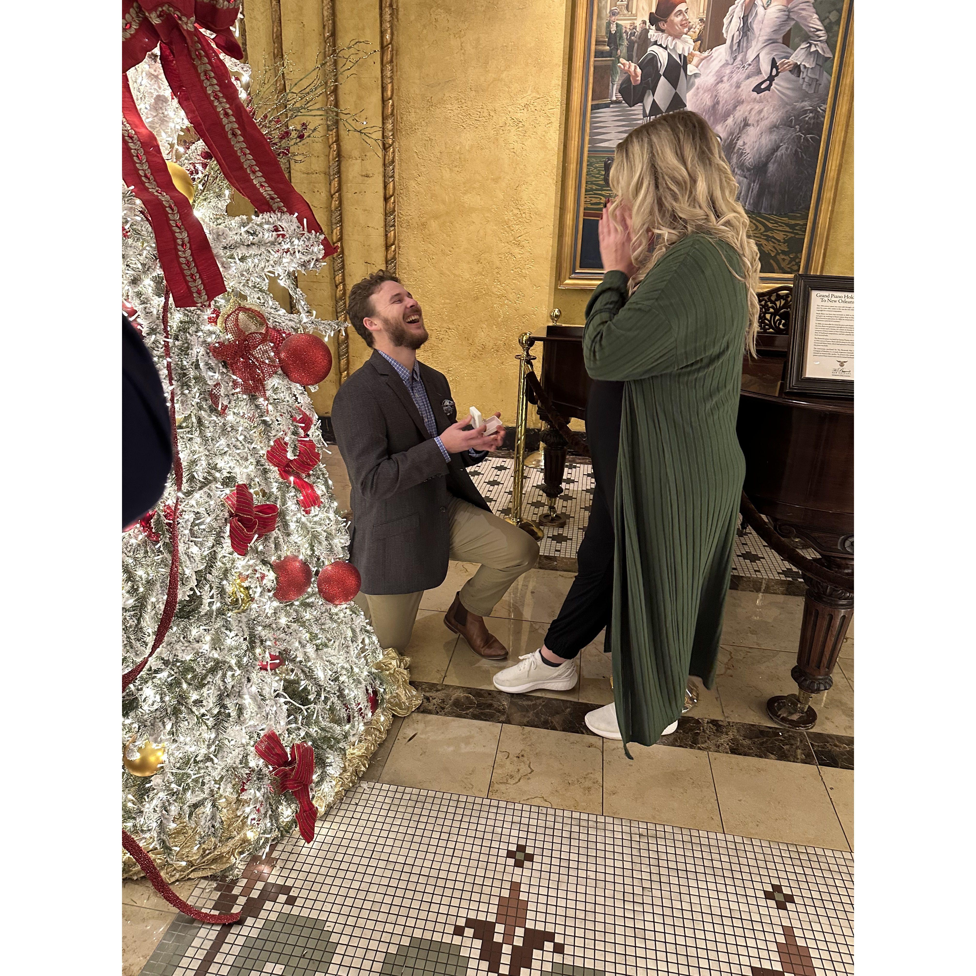 Engagement at the Roosevelt in New Orleans at Christmas!