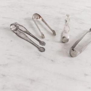 Vintage Silver Ice Tongs | elsie green | the french kitchen