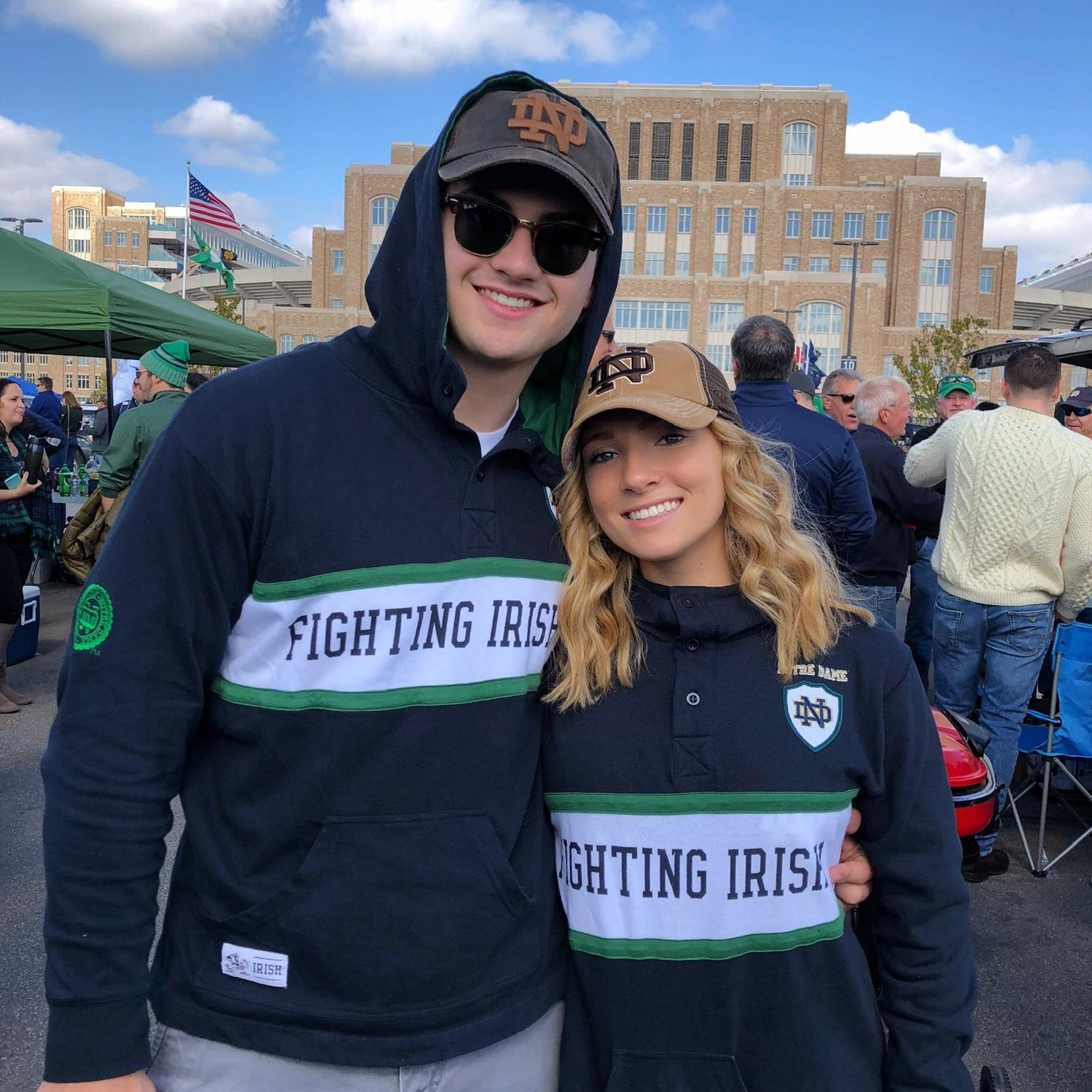 Matching tailgate outfits junior year were a hit with everyone in the lots…less so with Michael’s friend group