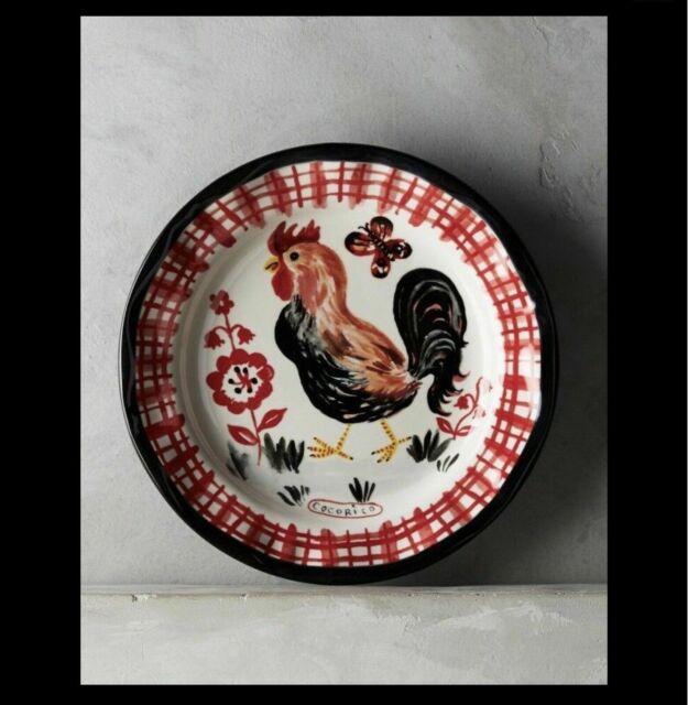 Nathalie Lete Rooster Chicken Francophile Dinner Plate Farm