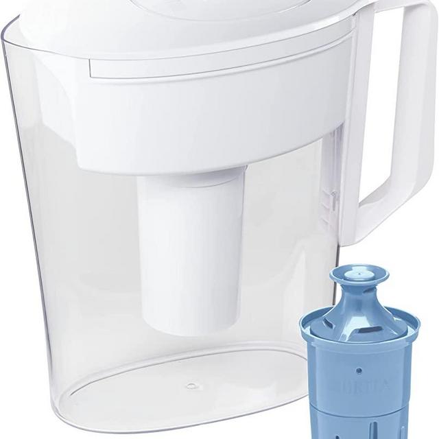 Brita Small 6 Cup Water Filter Pitcher with 1 Longlast+ Filter, BPA Free, SOHO, White (Packaging May Vary)