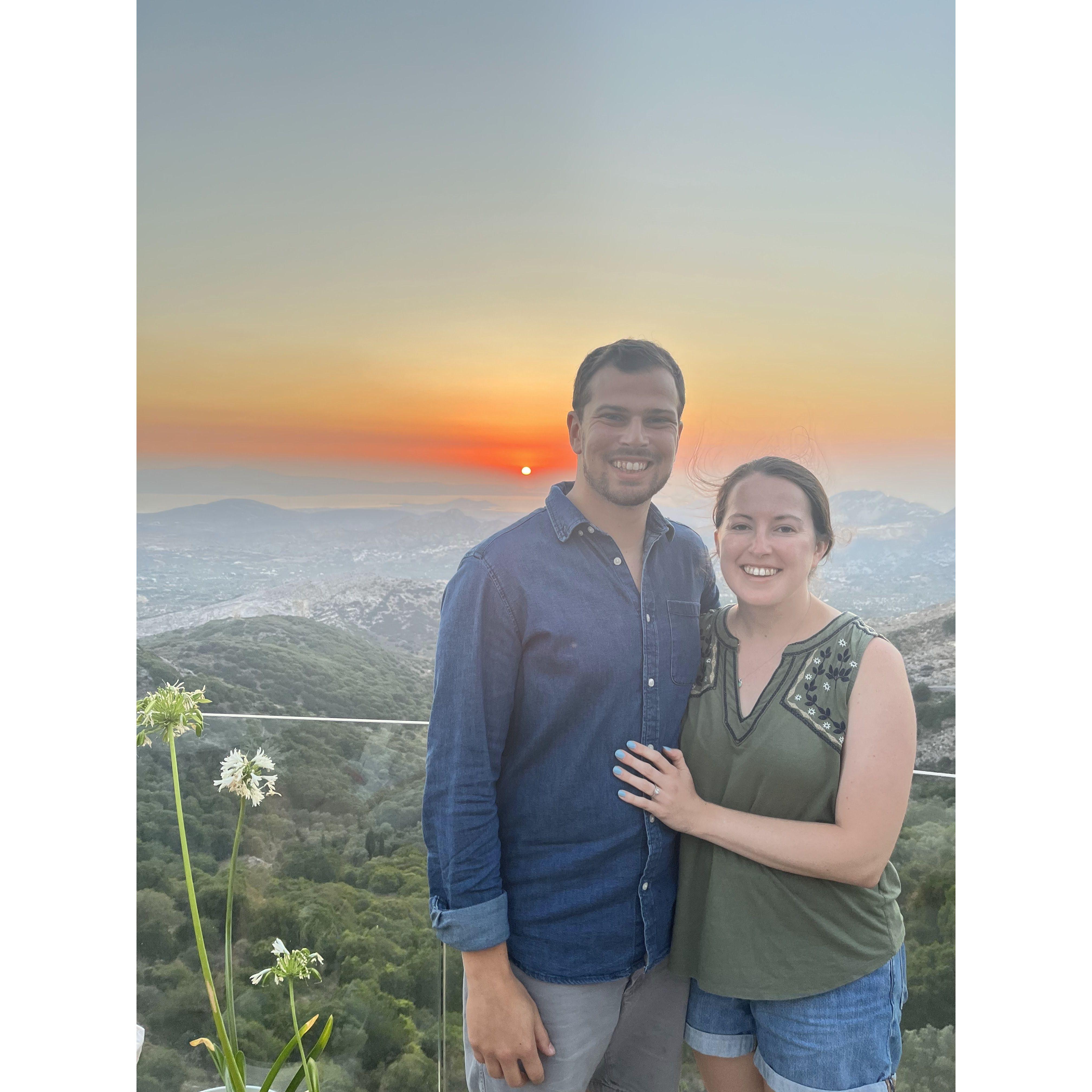 Dinner and a sunset