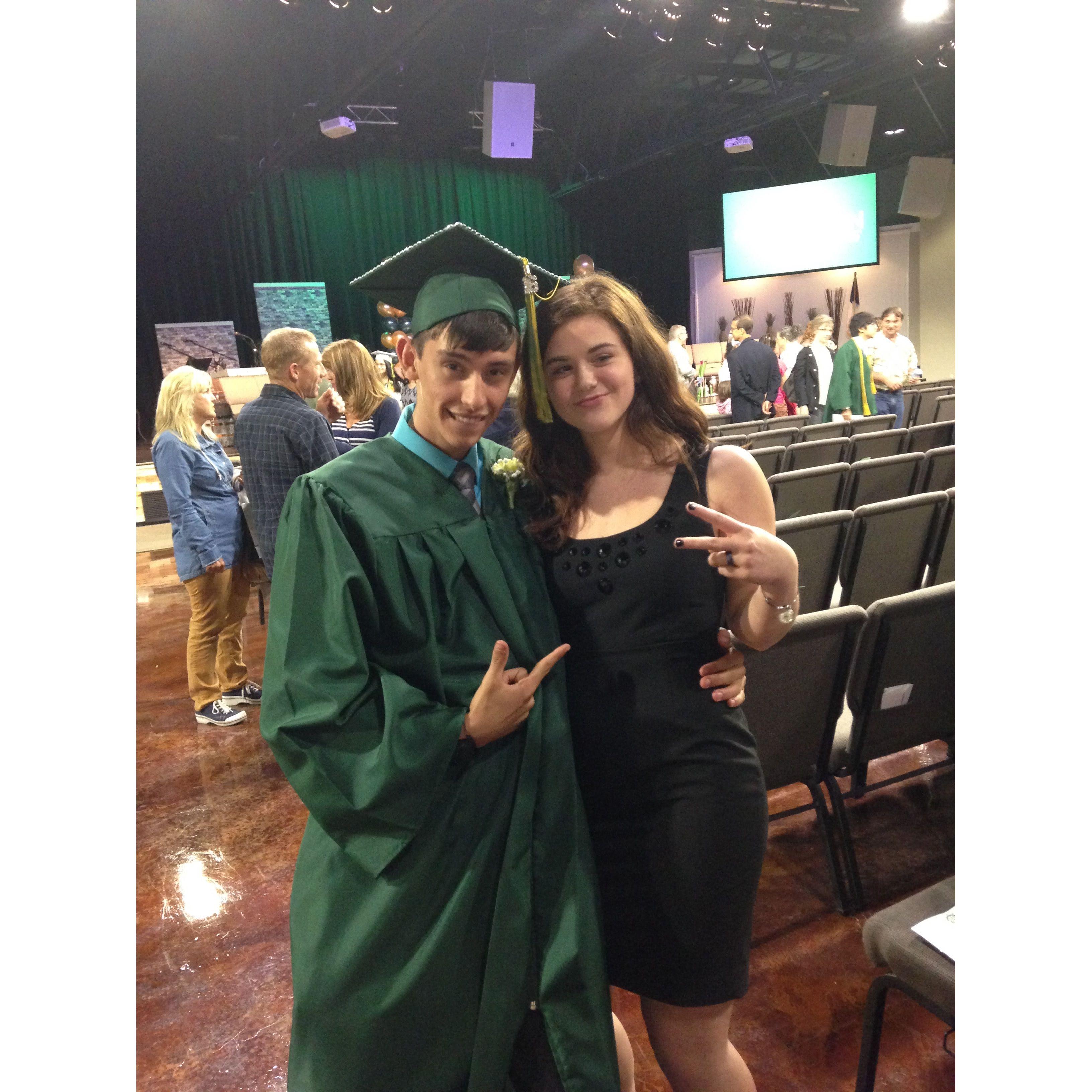 Friends at Josh's high school graduation 2016.