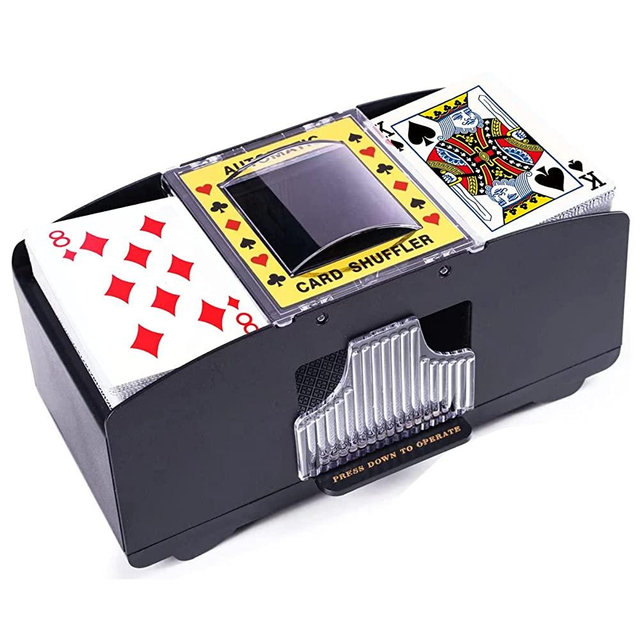 Rareidel Automatic Card Shuffler, Battery Operated Card Dealer Machine, Electric Casino Card Shuffler for UNO, Blackjack, Texas Hold'em, Home Card Games