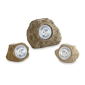 Solar Rock Landscaping Spotlights (Set of 3)