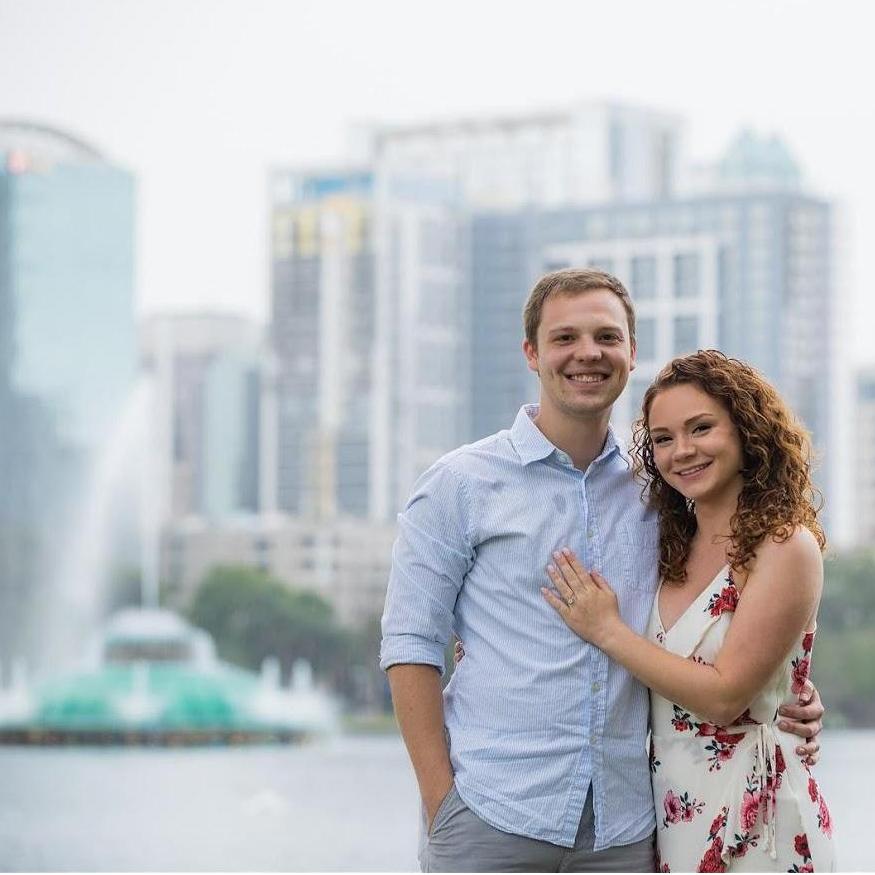 The happily engaged couple!
