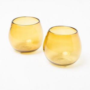 Set of 2 Butterscotch Glasses