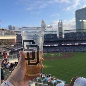 Drinks and food at the Ballpark