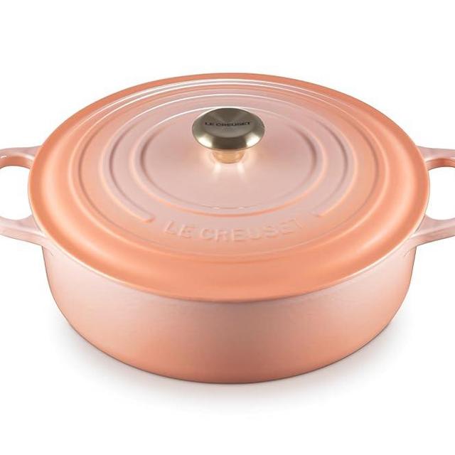 Le Creuset Enameled Cast Iron Signature Round Wide Oven, 6.75qt., Peche