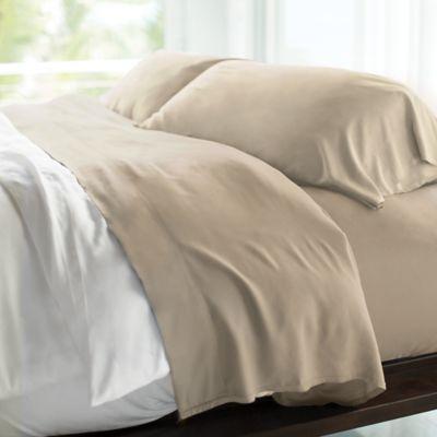 Cariloha® Resort Viscose Made From Bamboo Queen Sheet Set in Stone