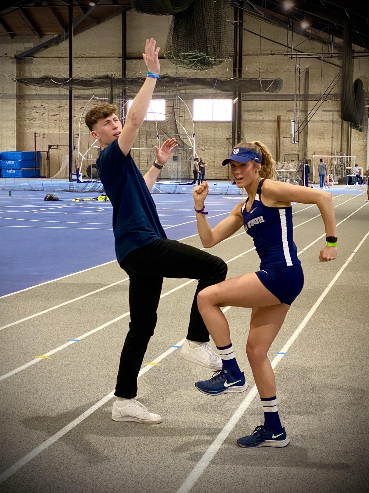 When Jake came to Jordan's indoor Track meet Feb 2021 a week before you had a season-ending injury.