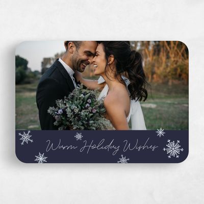 Blue Rounded Holiday Card - Dallas