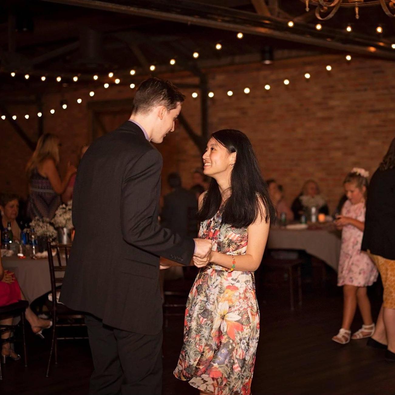 Dancing at Caitlin and Mikey's wedding.