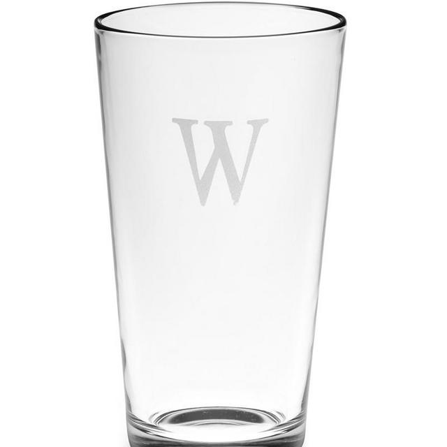 Monogrammed Pint Glasses, Single-Initial, Set of 4