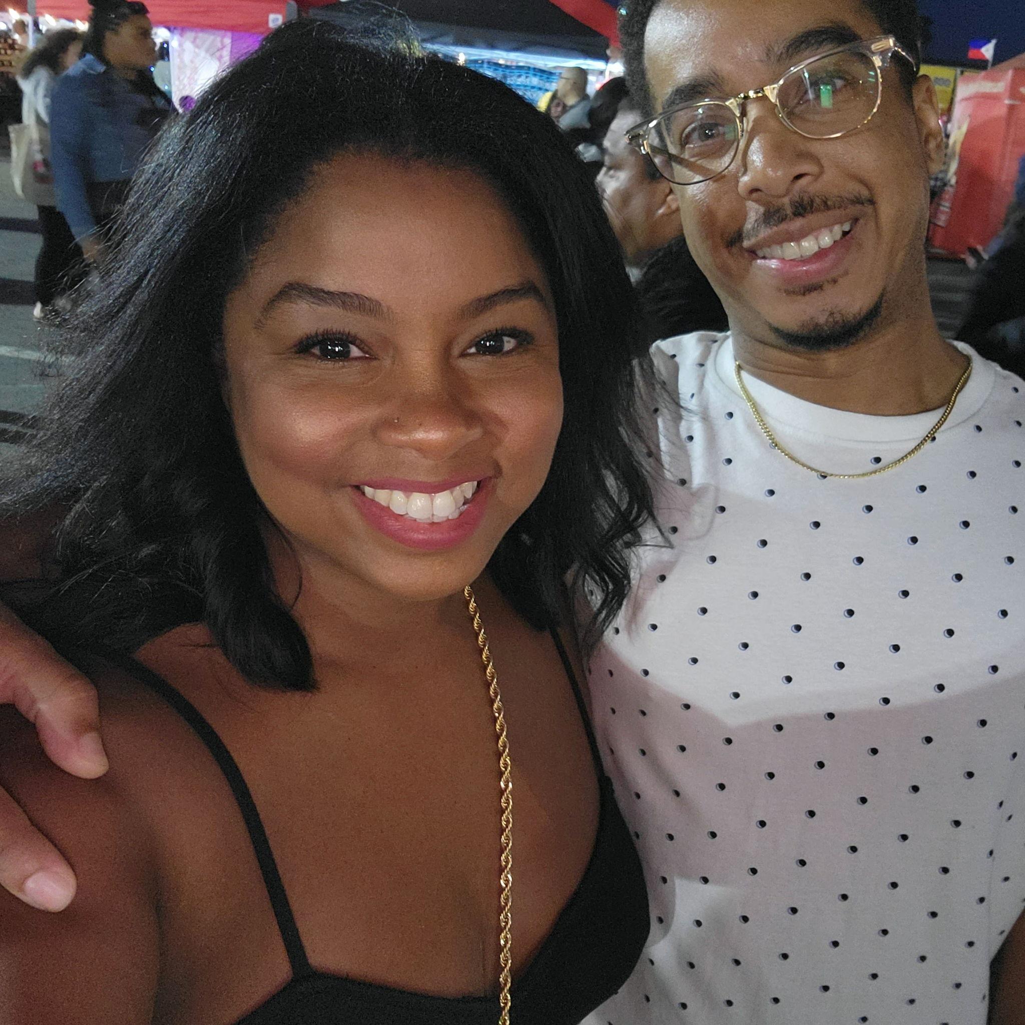 Hanging out in Berkeley at a foodie event.