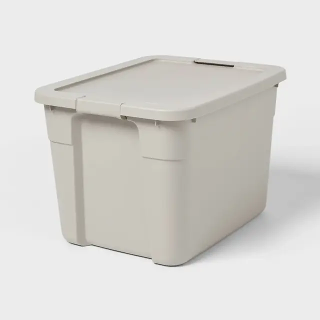20gal Latching Storage Tote Spaceship Gray - Brightroom™