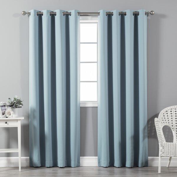 Solid Blackout Thermal Grommet Curtain Panels