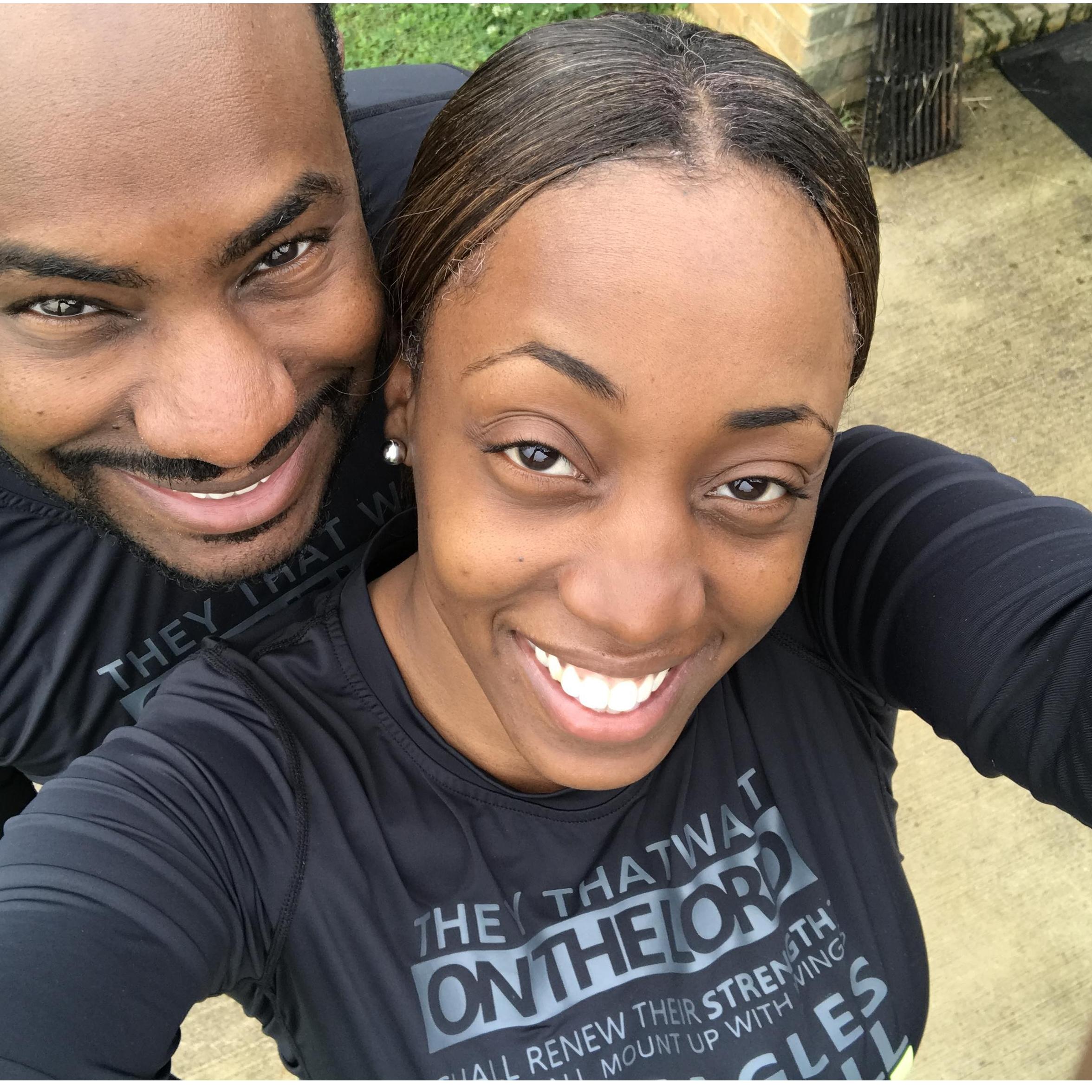 First trip to Alabama... of course we had "Boo and Bae  workout shirts"