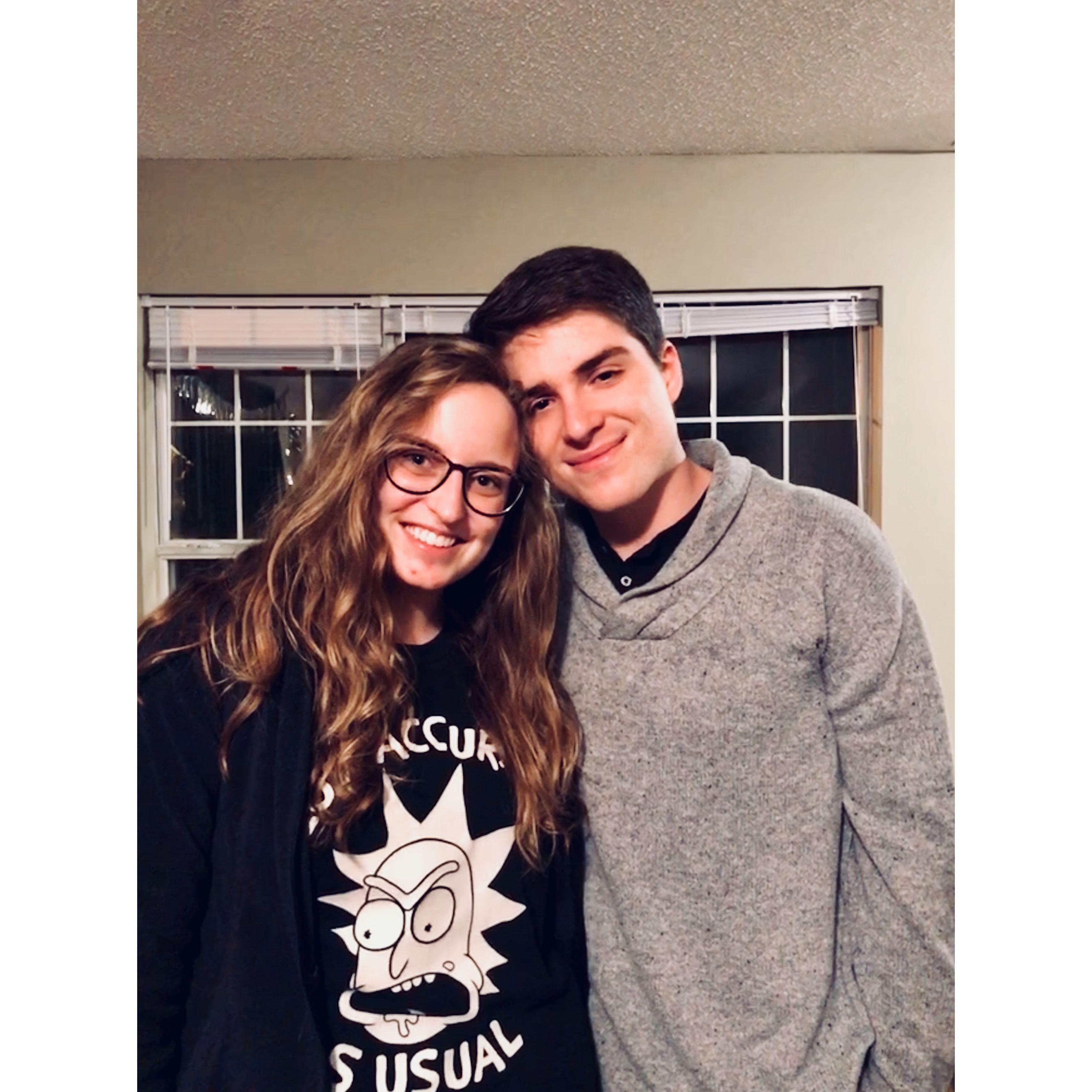 At an end-of-semester celebration; Brandon supported Kailee through her undergraduate studies in more ways than one!