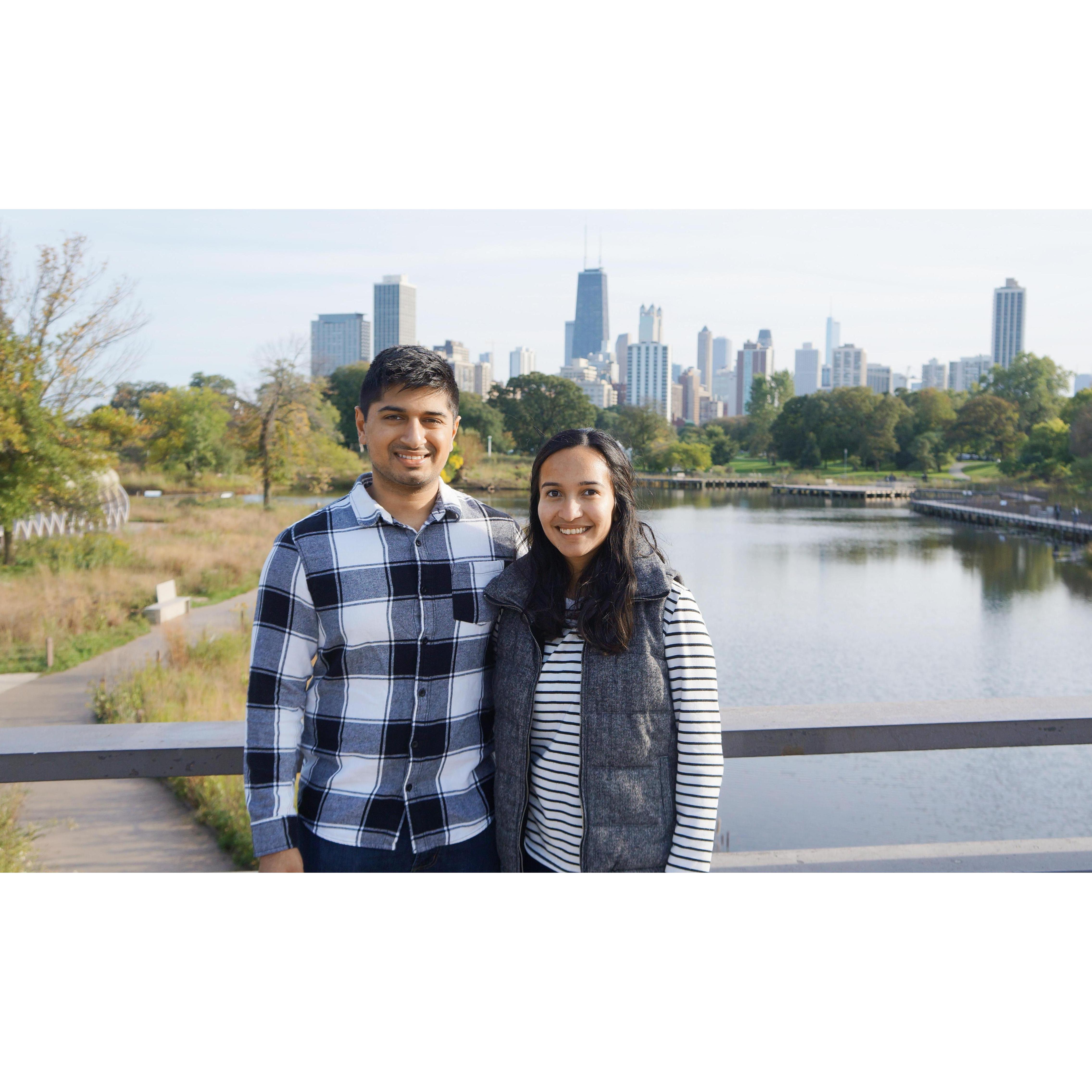 Back at our favorite bridge in Lincoln Park 
(We come here a lot)

Fall 2018
