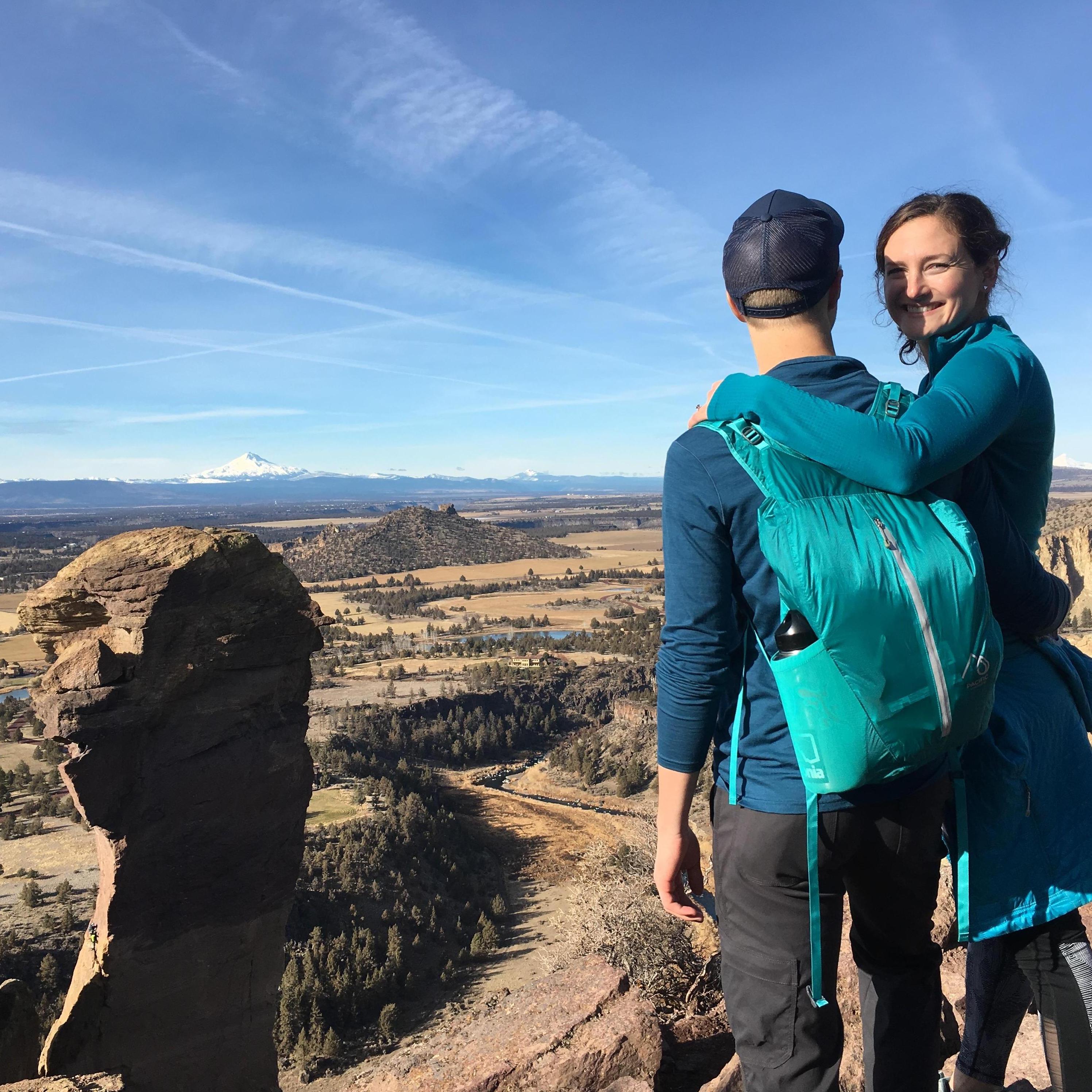 Smith Rocks, a day after the proposal in Bend, OR.