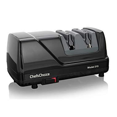 Chef'sChoice 0315101 Versatile Professional Diamond Hone Electric Knife Sharpener with XV Technology for Straight Edge or Serrated Knives 15 and 20 Degree, 2-stage, Black