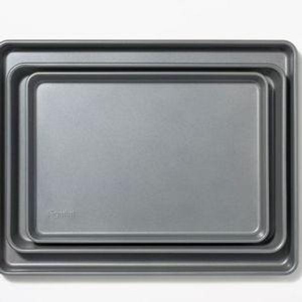 SILVER 3pc Nonstick Baking Sheet Set Gray - Figmint™: Kitchen Bakeware, Includes 9x13" & 10x15" Cookie Sheets, Dishwasher-Safe
