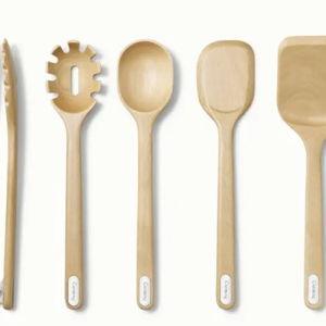 Utensil Set | 5-Piece Wooden Cooking Utensils | Caraway