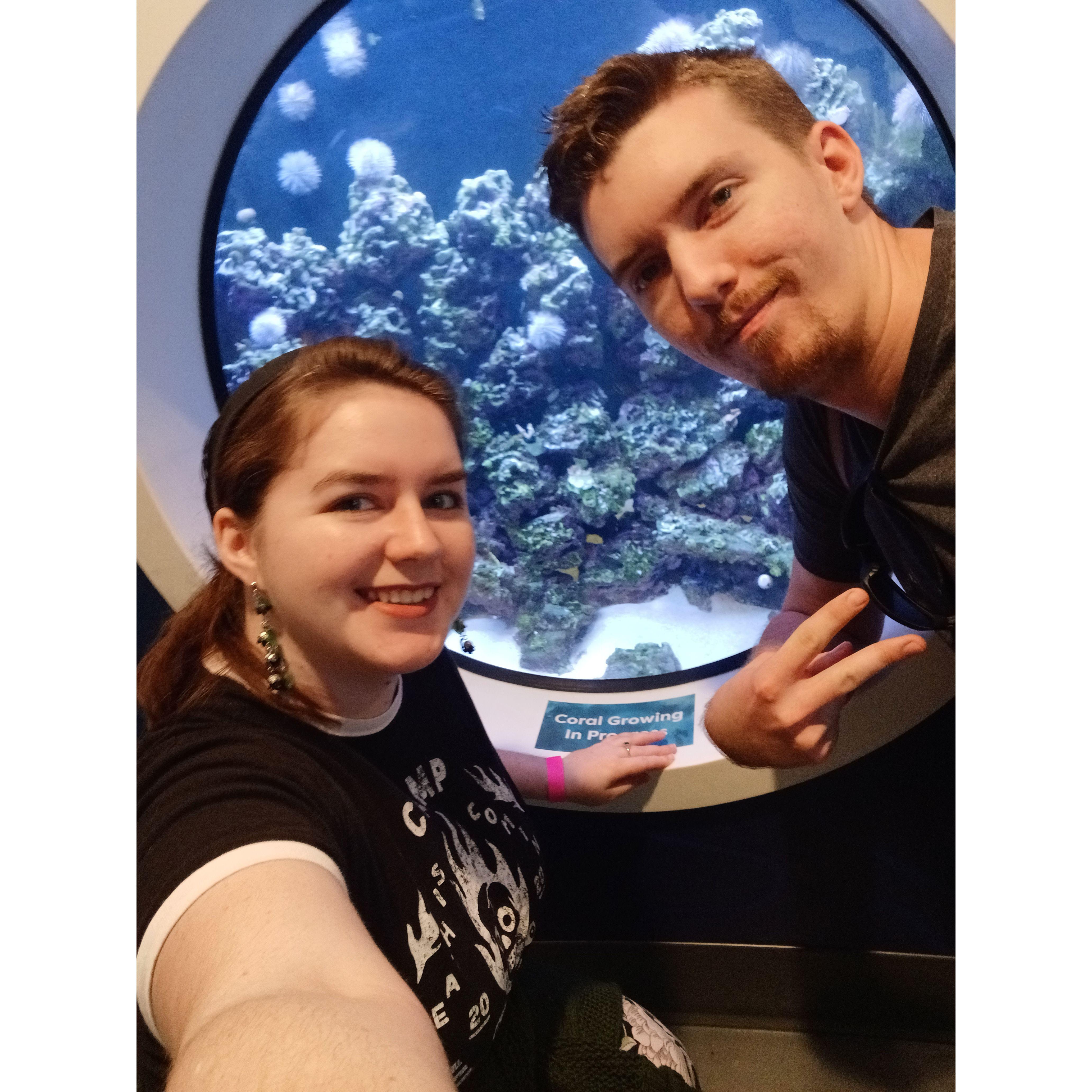 Enjoying a moment at the Orlando Science Center.