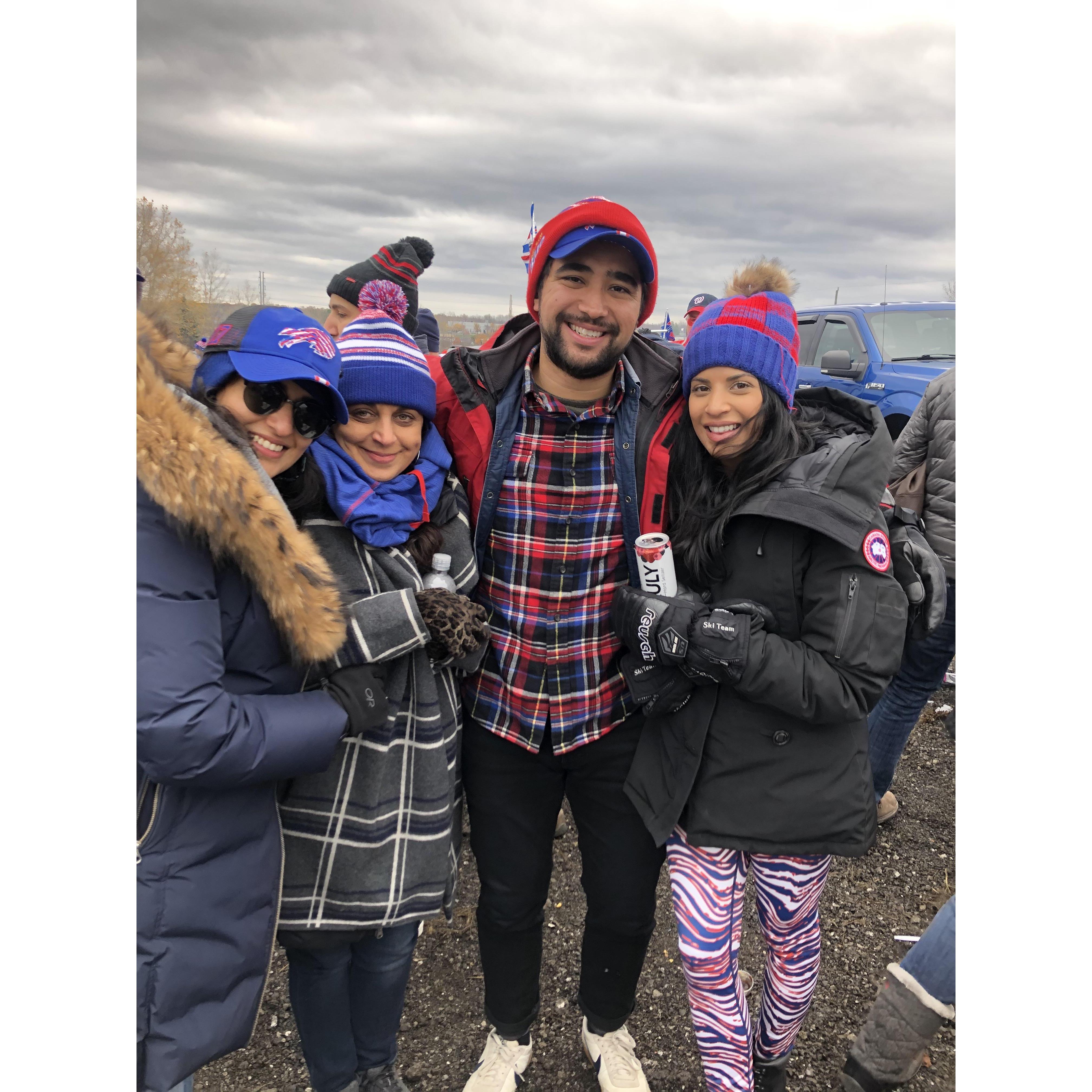 Bills game! Nina Sardesh, Rati Sardesh, Max Barnes, ANJALI KALE.