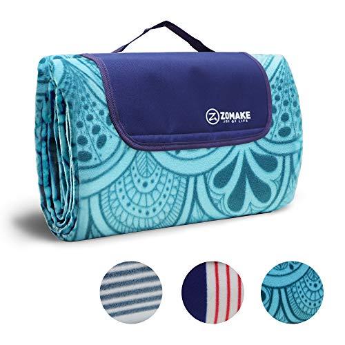ZOMAKE Picnic Blanket Mat Waterproof Extra Large, Outdoor Blanket with Waterproof Backing for Family, Concerts, Beach, Park