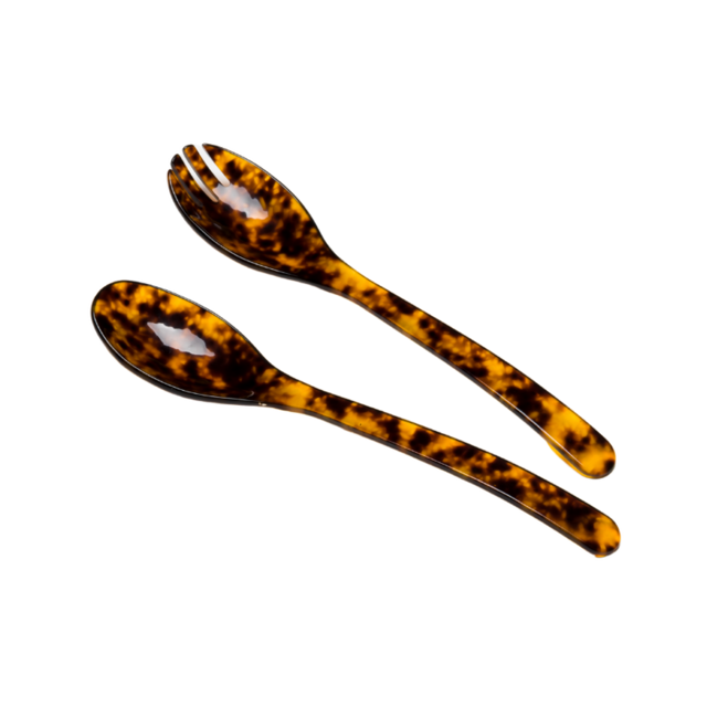 Tortoise Leopard Salad Cutlery Set