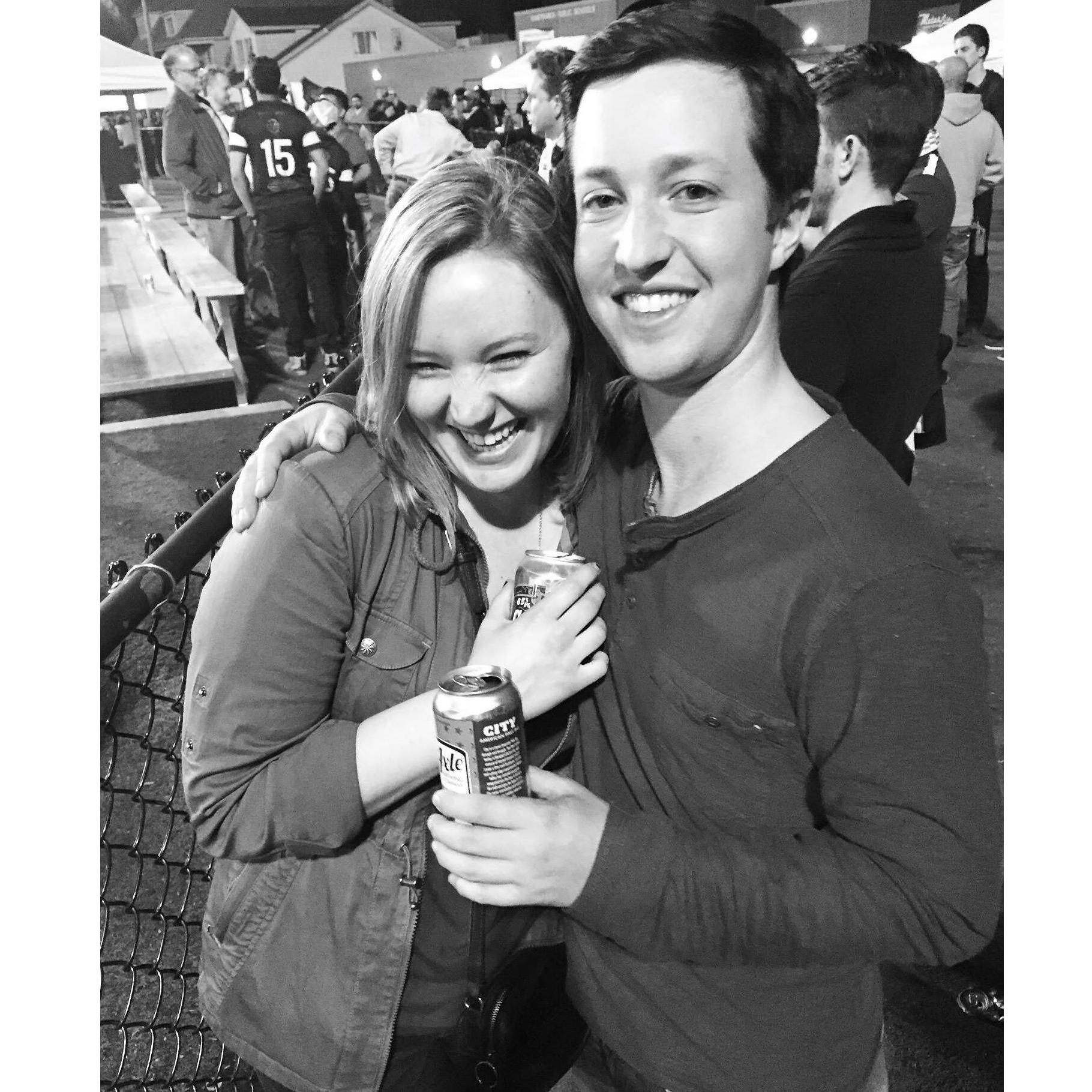 May 2016 - Our first photo together. We went to a Detroit FC game and as you can tell, I was totally smitten!