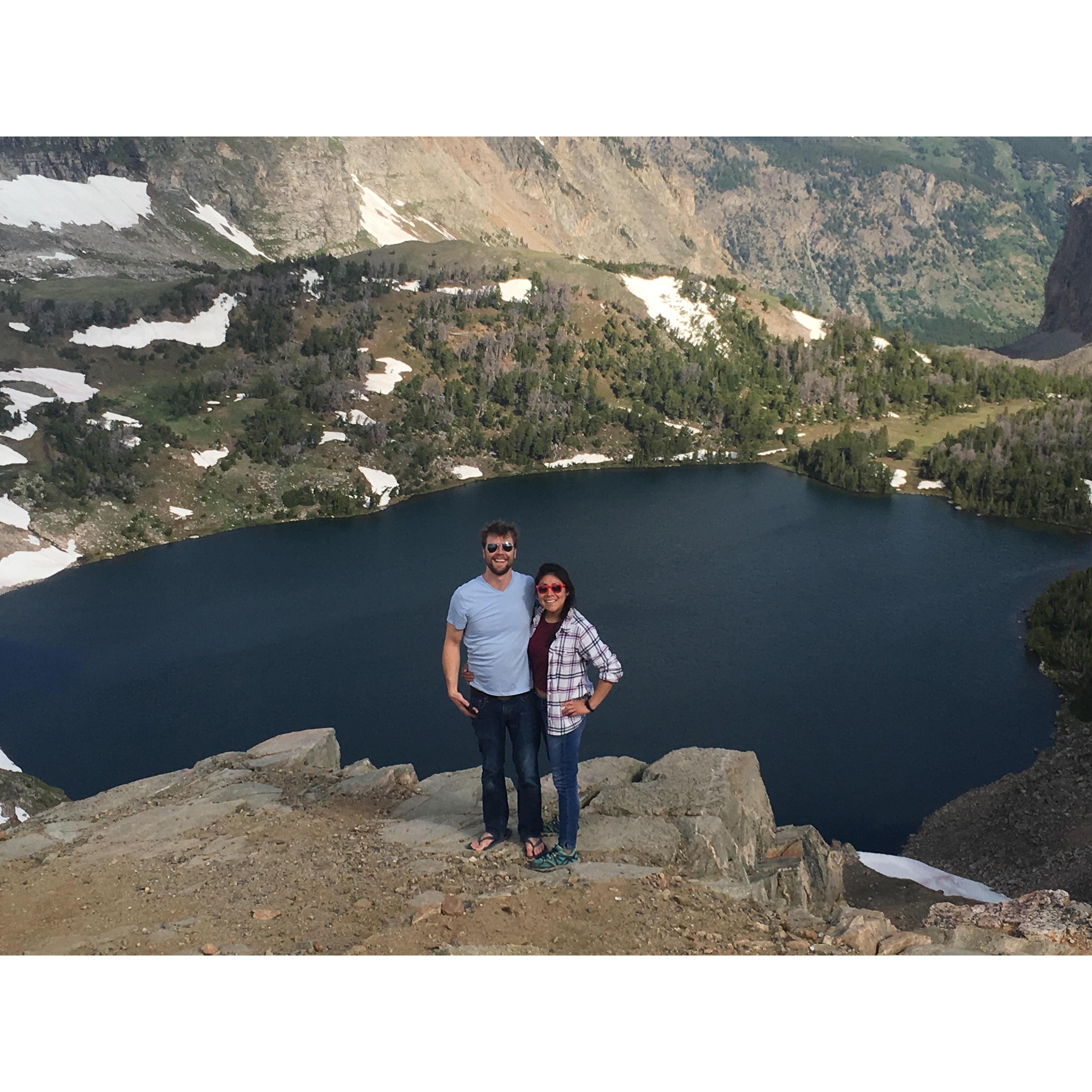 On a quick road trip to Yellowstone National Park with Matt's best friends Mitch and Amy. This was atop of the Beartooth Pass.