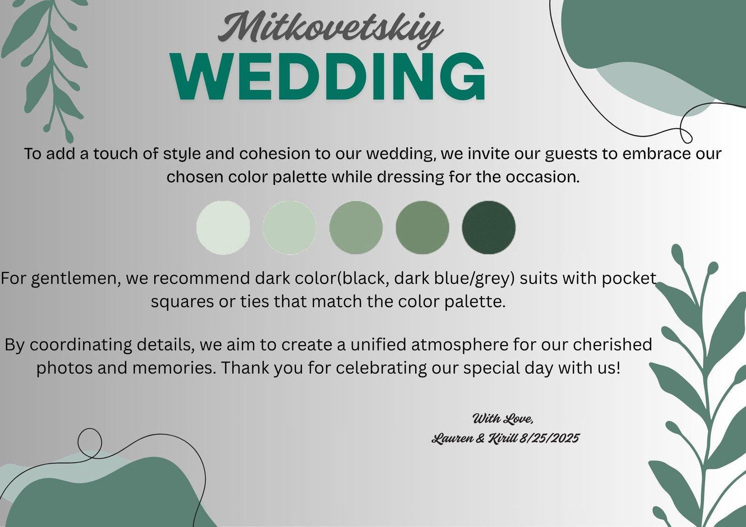 The Wedding Website of Lauren Stewart and Kirill Mitkovetskiy