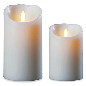 Luminara® Real-Flame Effect 5-Inch Pillar Candle in Ivory