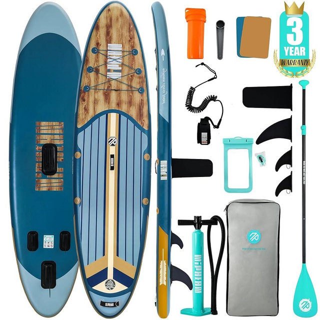Niphean Inflatable Stand Up Paddle Board with SUP Accessories, Anti-Slip EVA Deck, 10’6’’ Inflatable Paddle Boards for Adults & Youth of All Skill Levels
