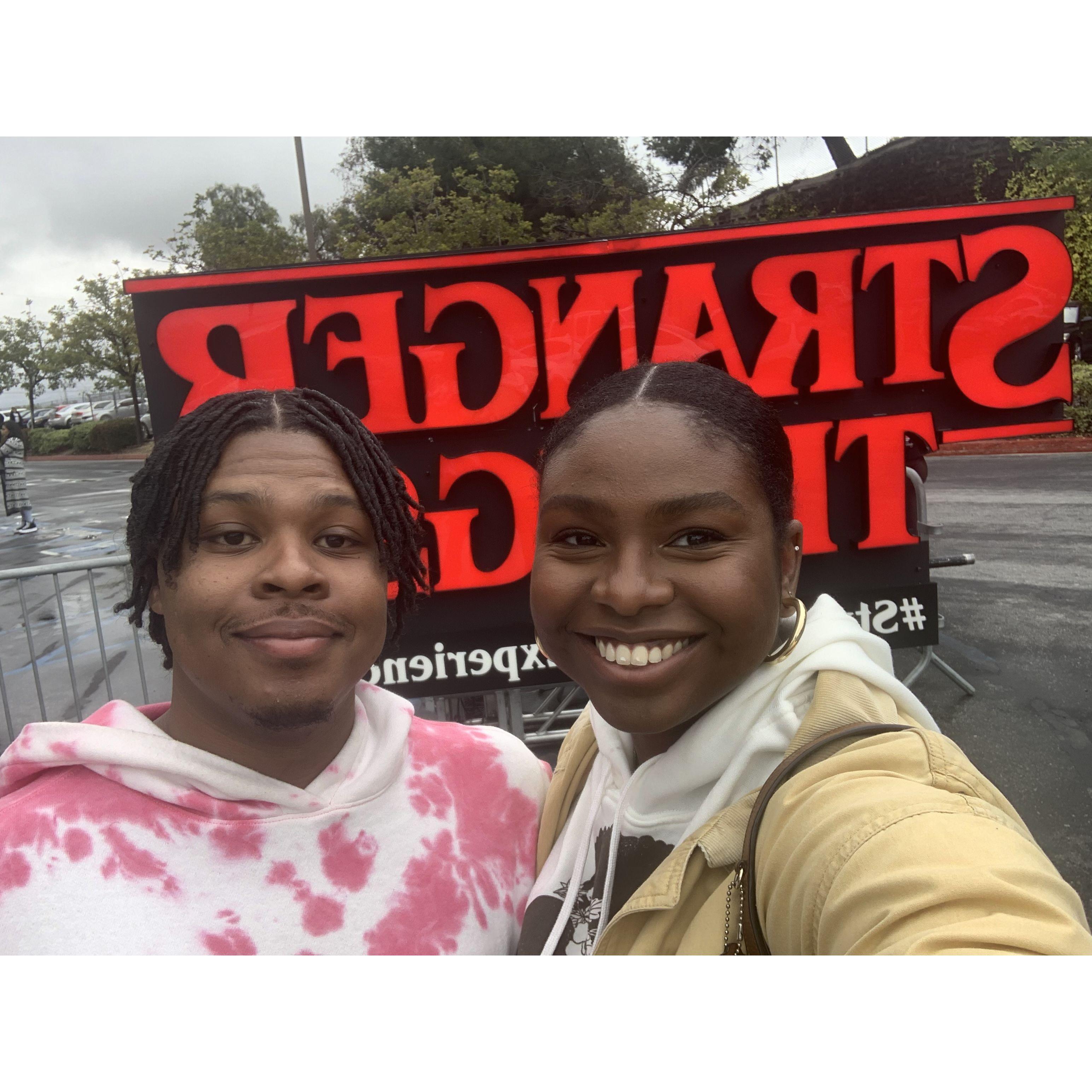 At an event for the first show we watched together-stranger things!