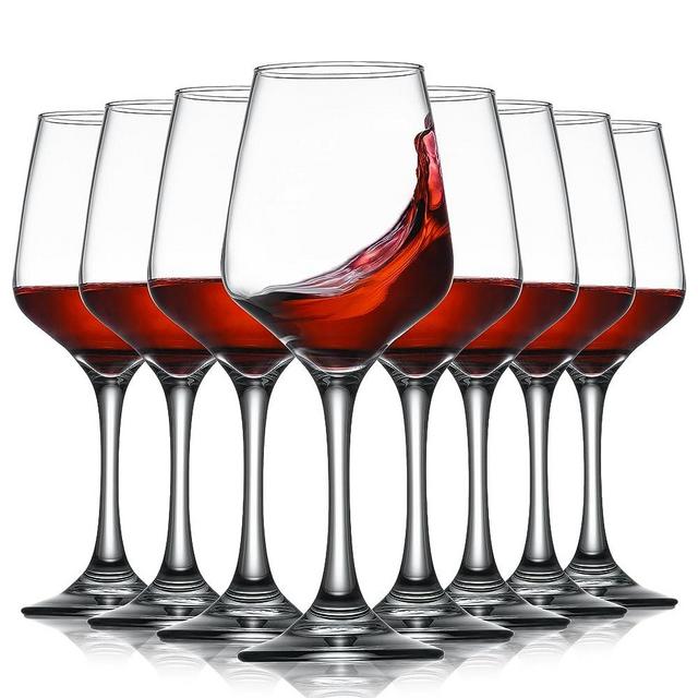 ziixon Wine Glass Red Wine Glasses Set of 8 Stemware Wine Glasses Set for Wine Tasting, Wedding Gift, Anniversary, Christmas, Birthday