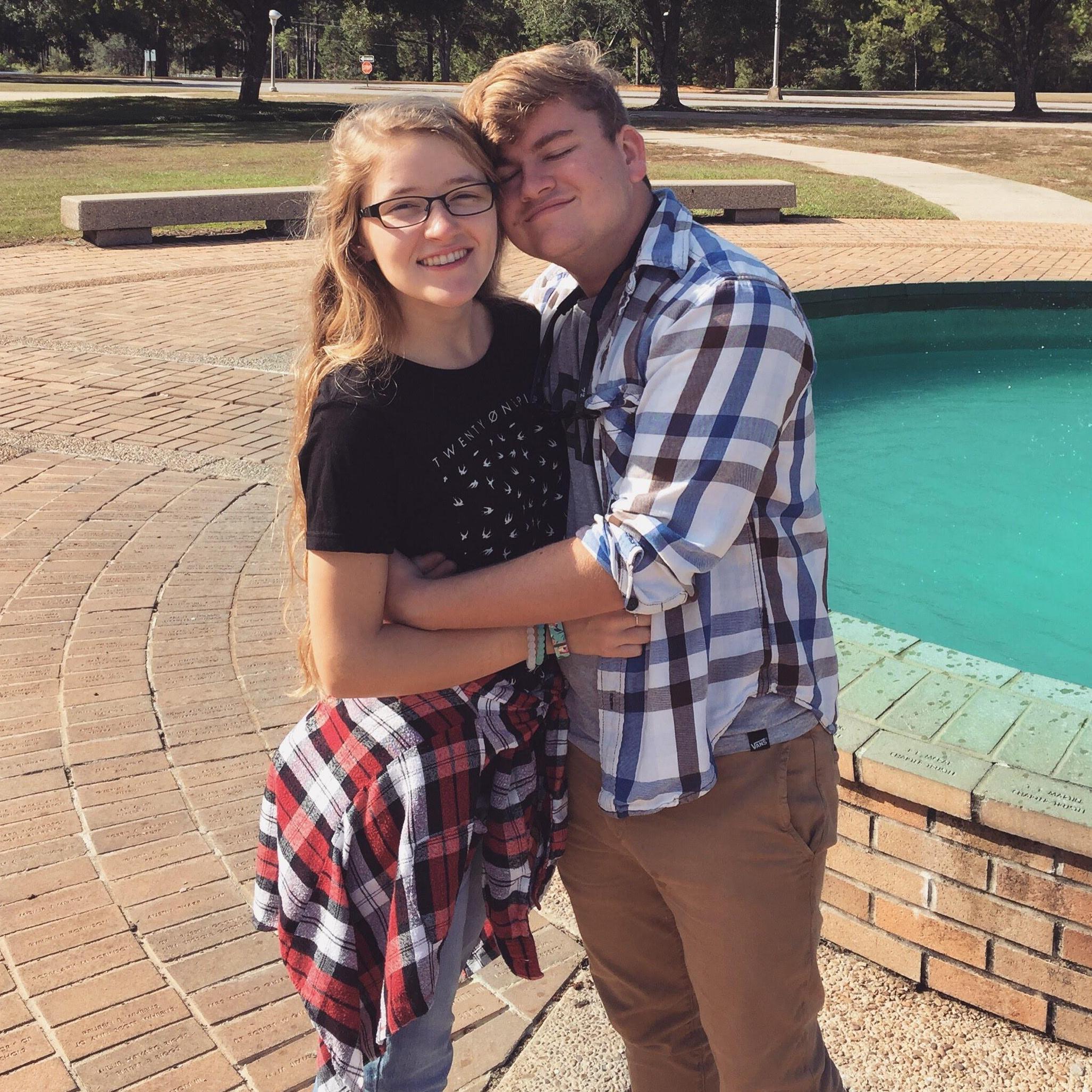 Our first time seeing each other after we met at camp!