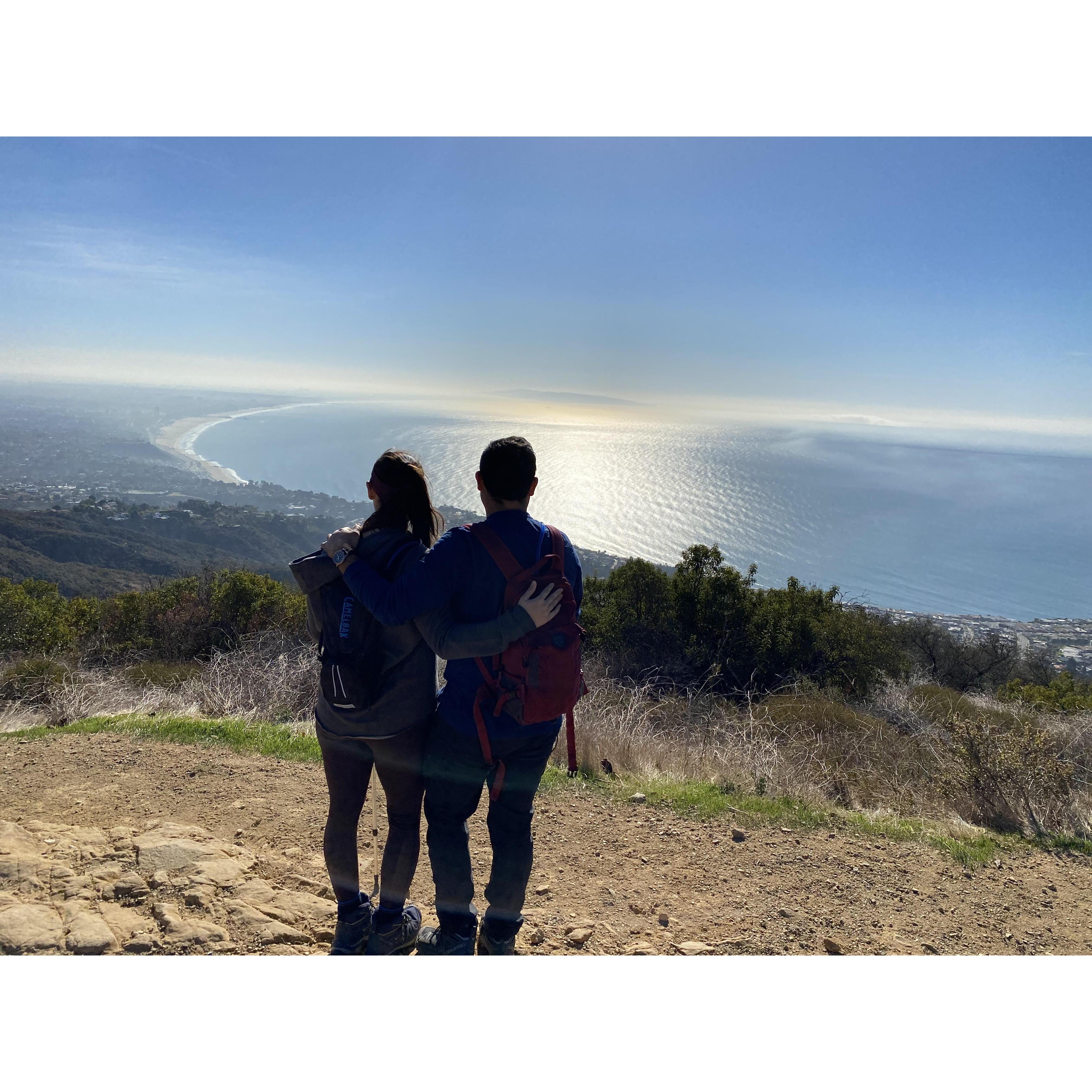 Overlooking Pacific Coast near Malibu, CA