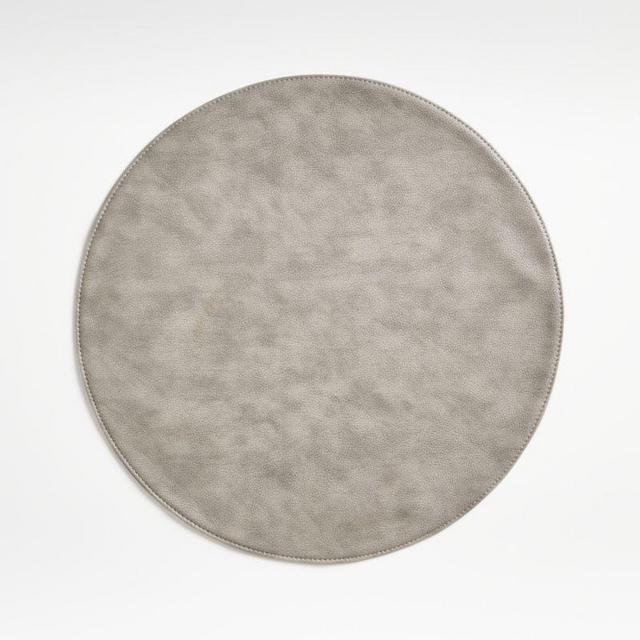 Maxwell Round Grey Easy-Clean Placemat