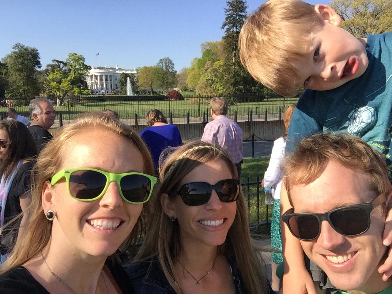 Checking out the White House with Crusty and Co.